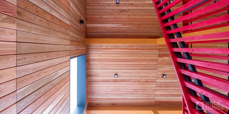 Построенные объекты Спортивный комплекс из клееного бруса в парке Малевича Барвиха Holz House 13